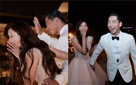 AKIRAＰＯ出婚禮當天的天台視角影片。 林志玲和AKIRA世紀婚禮。（圖／翻攝自臉書）