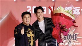 ▲陽岱鋼返台記者會胡瓜出席。（圖／記者林聖凱攝影）