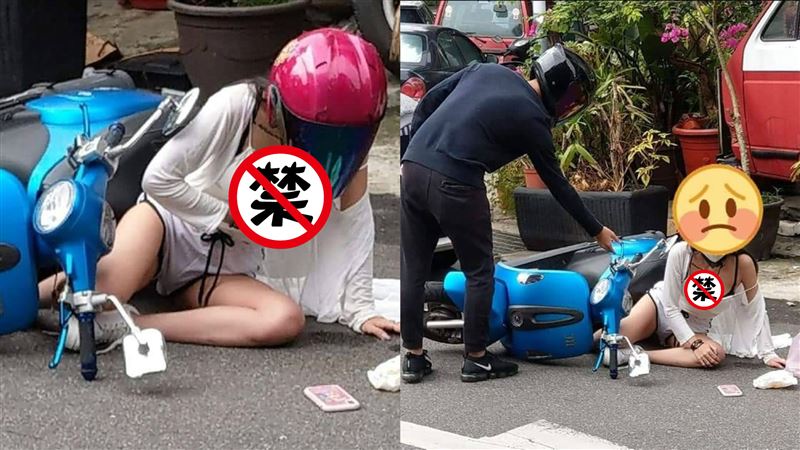 馬尾妹被撞趴…雪乳狂洩　網神出本尊