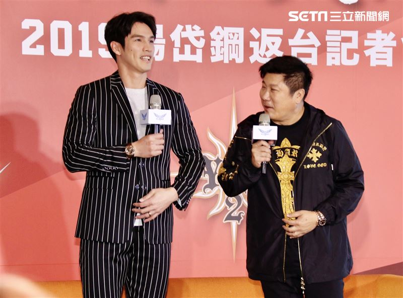 胡瓜出席陽岱鋼返台記者會。（圖/記者林聖凱攝影）