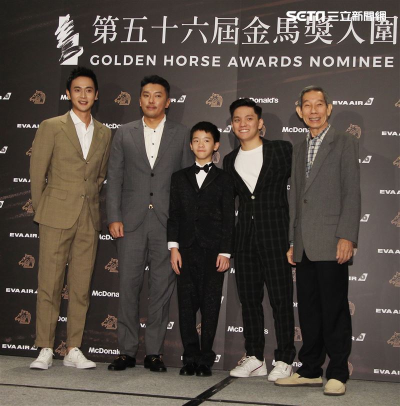 入圍金馬獎最佳男配角演員左至右劉冠廷、段鈞豪、李英銓、許家樂、楊世彬。（記者邱榮吉/攝影）