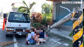 倒塌電線桿,阿嬤