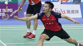 台北羽球公開賽　李洋王齊麟4強止步（3）2019台北羽球公開賽男雙4強戰7日進行，台灣羽球選手李洋（前）與王齊麟（後）搭檔迎戰韓國好手，可惜終場吞敗，無緣進入決賽。中央社記者徐肇昌攝　108年9月7日