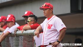 味全龍隊打擊教練張泰山。（圖／記者王怡翔攝影）