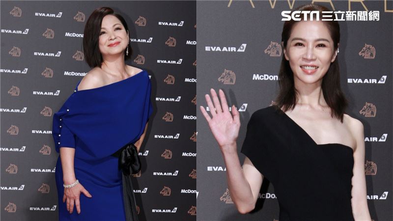 穿斜肩露性感白肌！謝盈萱楊貴媚美炸