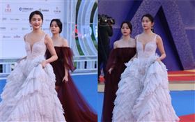 歐陽娜娜紅毯被輾壓！對比關曉彤…網酸：有如隨行丫鬟（圖／翻攝自微博