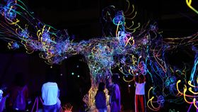 擴大月津港燈節效益  台南鹽水月之美術館登場台南市政府啟動「月之美術館」計畫，邀請藝術團隊在鹽水區月津港周邊老街、巷弄進行創作，希望擴大月津港燈節的效益。（台南市政府提供）中央社記者楊思瑞台南傳真  108年11月24日