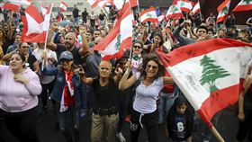 黎巴嫩抗議 圖／美聯社／達志影像