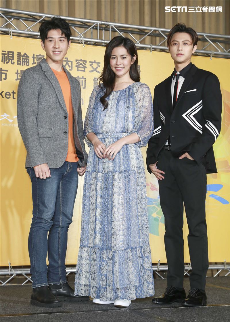 2019新加坡電視影匯市場展行前記者會《覆活》演員邱勝翊、任容萱、吳岳擎。（圖／記者林士傑攝影）