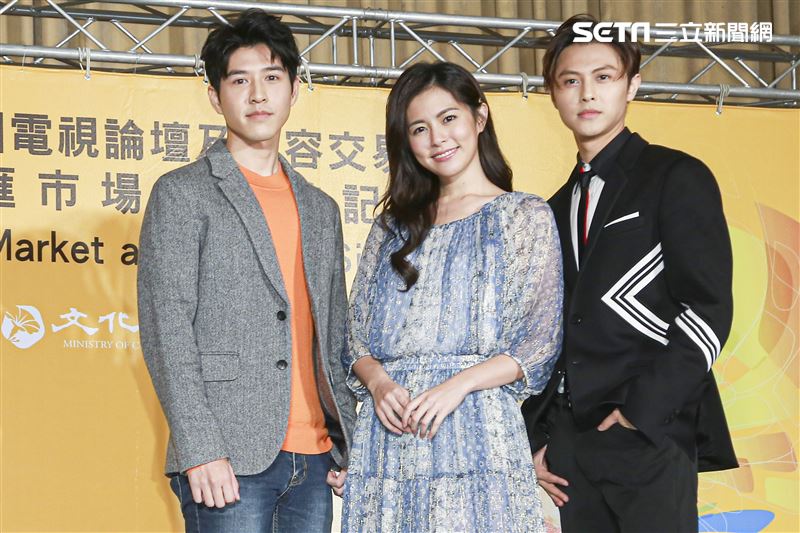 2019新加坡電視影匯市場展行前記者會《覆活》演員邱勝翊、任容萱、吳岳擎。（圖／記者林士傑攝影）