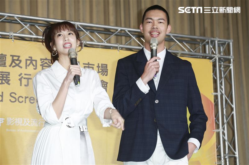 2019新加坡電視影匯市場展行前記者會《守著陽光守著你》演員陳大天、何紫姸。（圖／記者林士傑攝影）