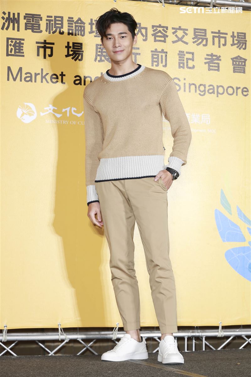 2019新加坡電視影匯市場展行前記者會《違反校規的跳投》演員宋緯恩。（圖／記者林士傑攝影）