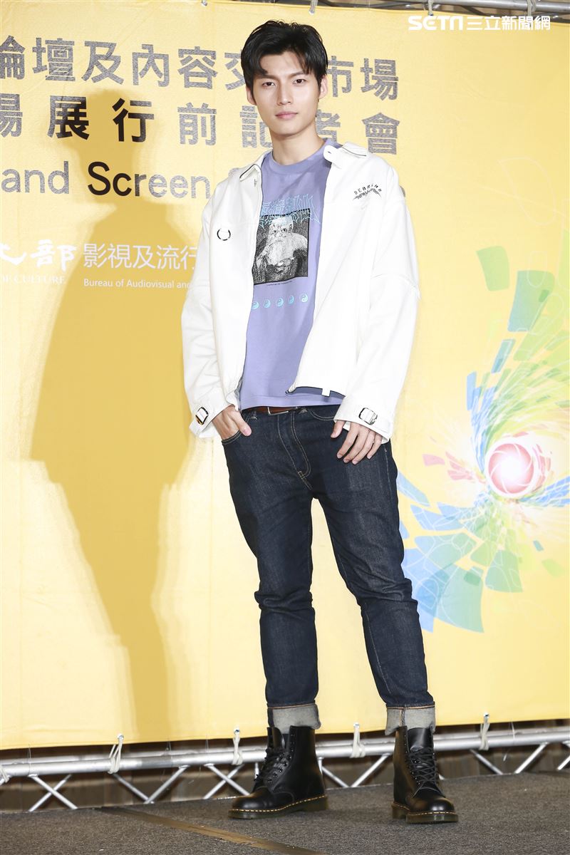2019新加坡電視影匯市場展行前記者會《違反校規的跳投》演員劉育仁。（圖／記者林士傑攝影）