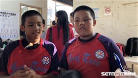 ▲徐生明少棒賽豐田國小胡品俞、汪峰。（圖／記者黃泓哲攝影）