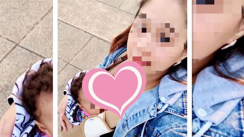 辣媽神似鬼鬼曬嬰歪樓　U領衣炸美乳