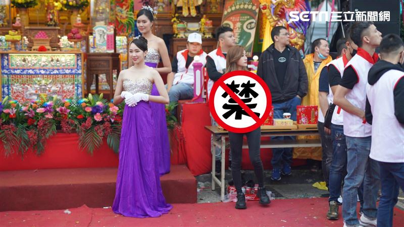 衣太繃撐不住雙峰　廟會辣妹網友瘋傳
