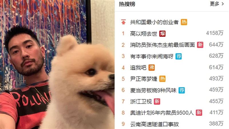 高以翔去世！4千萬在線觀看熱搜榜首