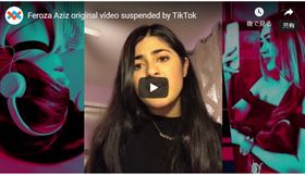 美國一名少女在中國短影音平台「抖音」海外版TikTok上傳一段影片，起初看似教人如何夾睫毛，但她話鋒一轉，突然談起新疆的再教育營。（youtube截圖）