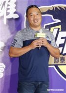 雲林縣馬光國小林子偉教練出席陳偉殷返台記者會。（圖/記者林聖凱攝影）