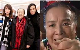 趙薇監製兼主演的新片《兩隻老虎》27日在北京舉行首映。《還珠格格》演員「容嬤嬤」李明啟、蘇有朋、陳志朋出席助陣。翻攝微博