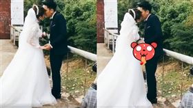 新郎,新娘,忘我,接吻,婚紗照,往下身,壞習慣