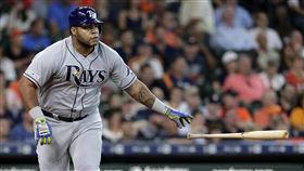 ▲光芒一壘手阿古拉（Jesus Aguilar）遭球隊指定轉讓。（圖／美聯社／達志影像）