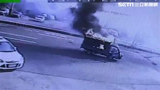 蔥油餅貨車起火燒光　老闆娘：心碎了