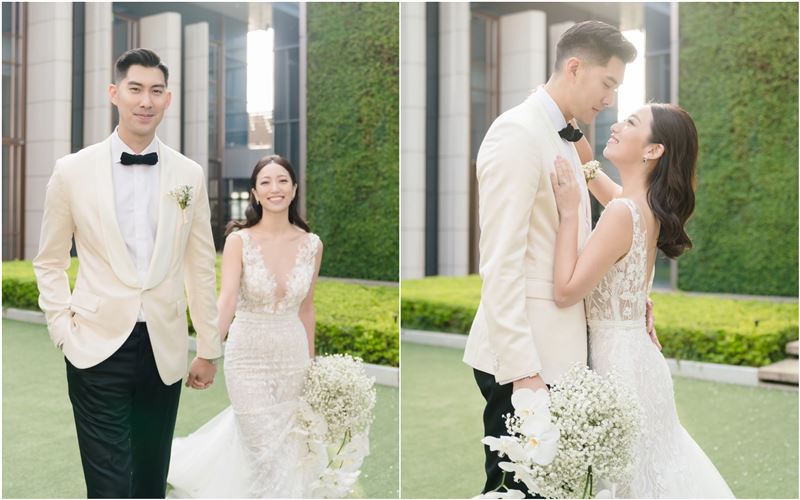 毛加恩羅雯婚紗照曝光！甜笑牽手放閃