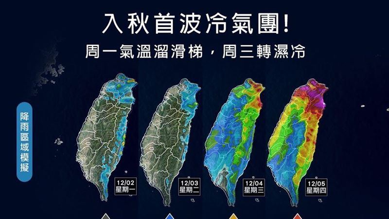 冷氣團發威！一張圖秒懂「低溫雨區」
