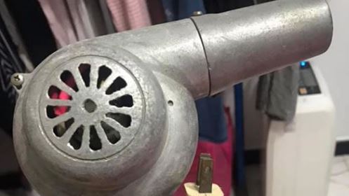 他曬古董吹風機　網歪樓：胡椒蝦利器