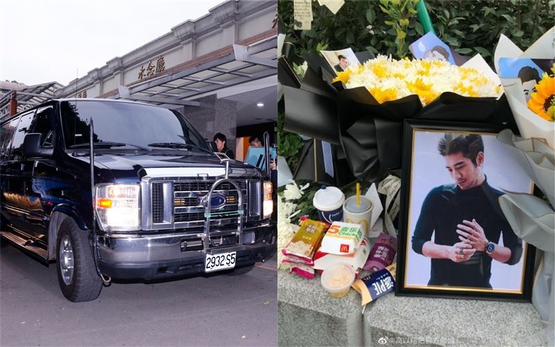 家屬黑傘護送回家！高以翔遺體抵一殯