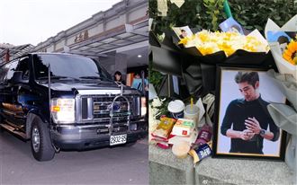 家屬黑傘護送回家！高以翔遺體抵一殯