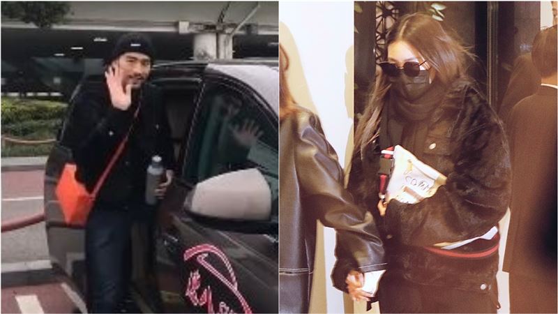 穿同款外套！高以翔女友伴隨摯愛抵台