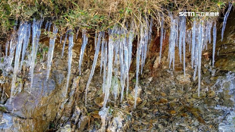 合歡山低溫結冰柱　雲林口湖驚見雲線