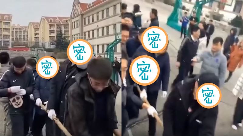 大學生戴「爆笑面具」拔河　對手笑趴