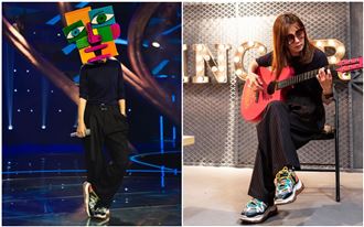 Ella蒙臉下面卻露餡！曬球鞋穿搭