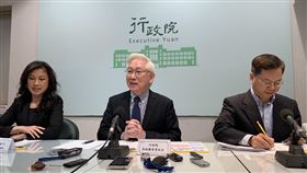 行政院說明5G頻譜規劃行政院會明天討論5G頻譜規劃，行政院發言人Kolas Yotaka（谷辣斯．尤達卡）（左）、政委吳政忠（中）與龔明鑫（右）說明「5G頻譜政策與專網發展事宜」。中央社記者顧荃攝　108年12月4日