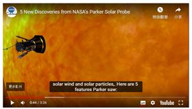 NASA,帕克太陽探測器,飛掠太陽,驚人數據,太陽風(截圖自Youtube)