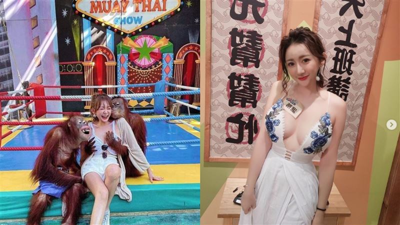 被2猩猩環抱玩弄雪乳！正妹辣照曝光