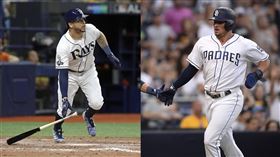 ▲光芒菲姆（Tommy Pham）、教士倫弗洛（Hunter Renfroe）互換東家。（圖／美聯社／達志影像）