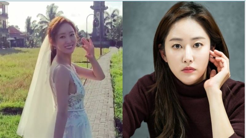 全慧彬峇里島出嫁！蕾絲深V婚紗美炸