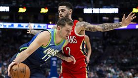 ▲東契奇（Luka Doncic）連18場至少20分5籃板5助攻。（圖／美聯社／達志影像）