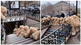 法國大罷工,泰迪熊罷工,翻攝自FB《Les nounours des gobelins》