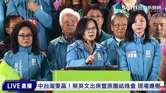 蔡英文豐原展現氣勢 萬人擠爆大團結