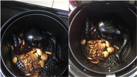 氣炸鍋做烤雞！人妻開蓋驚「只剩蒜頭」網看照笑瘋：雞去哪（圖／翻攝自爆怨公社）