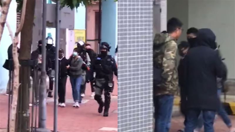 大三罷再起！港口罩黑衣女半路遭捕