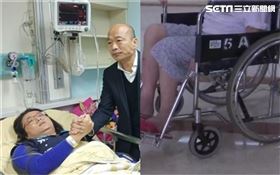 「立委夾到手就有病床」　他：癌母只能坐急診走廊苦等2天（合成圖／韓國瑜辦公室提供、資料照）