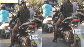 馬尾騎士「逆天黑襪長腿」被拍下　網認出驚爆：她是中港路女車神(圖/翻攝自加藤軍路邊隨手拍臉書)