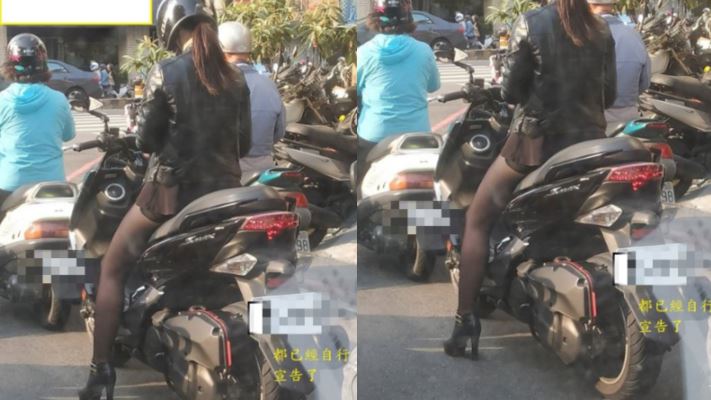 馬尾騎士曬黑襪長腿　網曝女車神身分