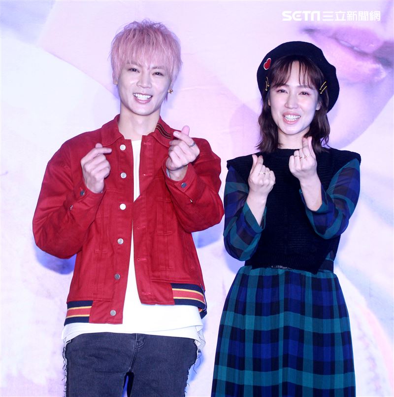 KU古曜威「一個幸福的吻」新歌發表，MV女主角黃瀞怡（小薰）分享拍MV的點滴滴。（記者邱榮吉/攝影）